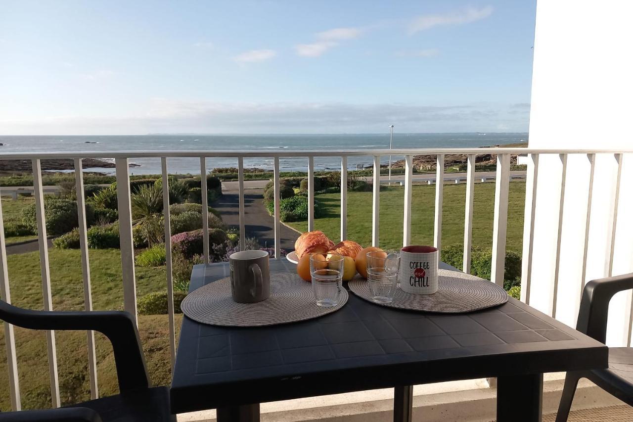 Grand Studio Vue Mer Dans Residence Des 3 Iles Pres De La Thalasso Quiberon Luaran gambar